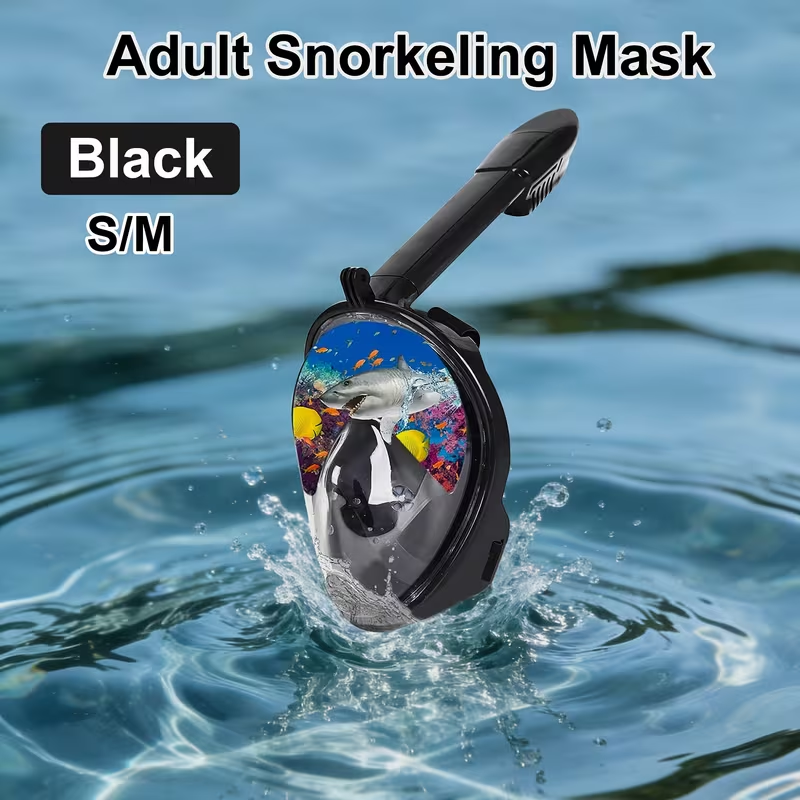 Freediving Mask Set - Underwater Snorkeling Full Face Children Swimming