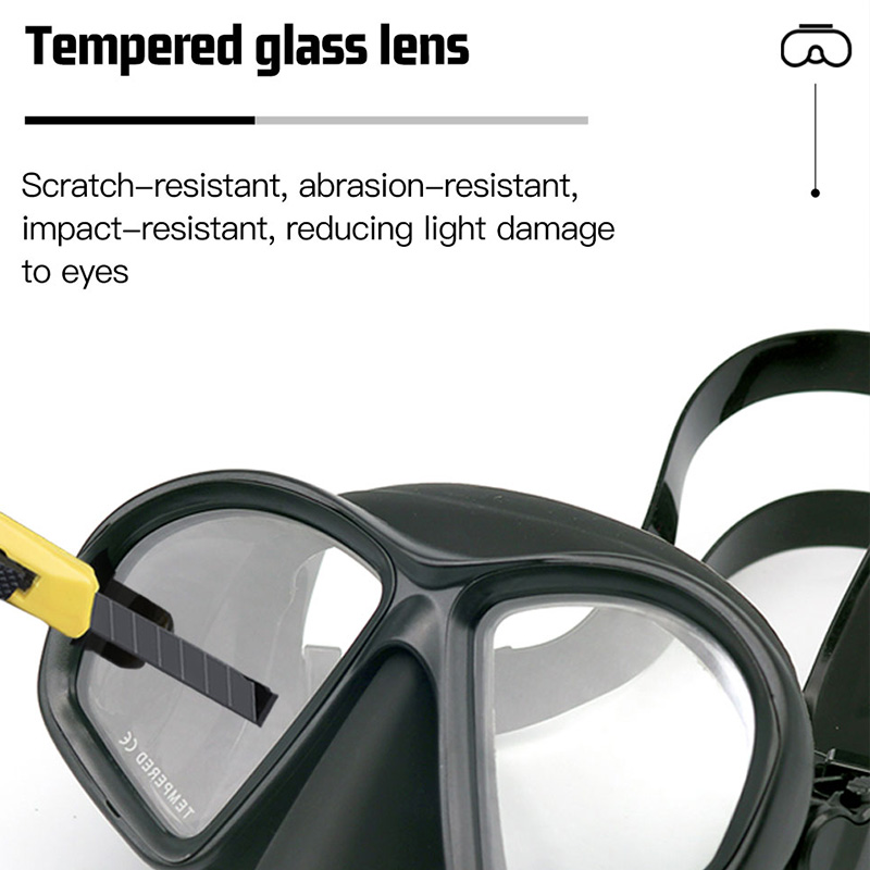 Wet Low Capacity Tempered Glas - Freediving Mask Set のレビューと価格