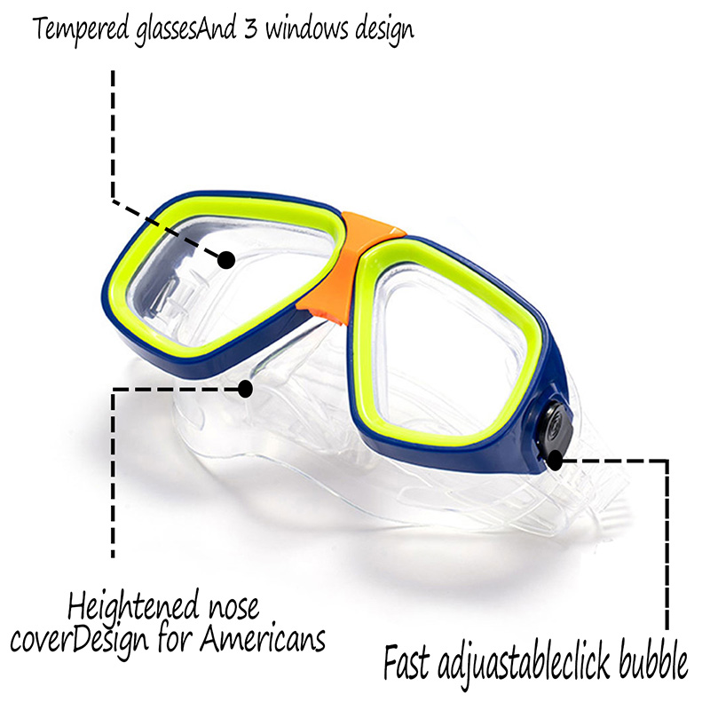 Adults Kids  Diving Goggle Mas - Freediving Mask Set のレビューと価格