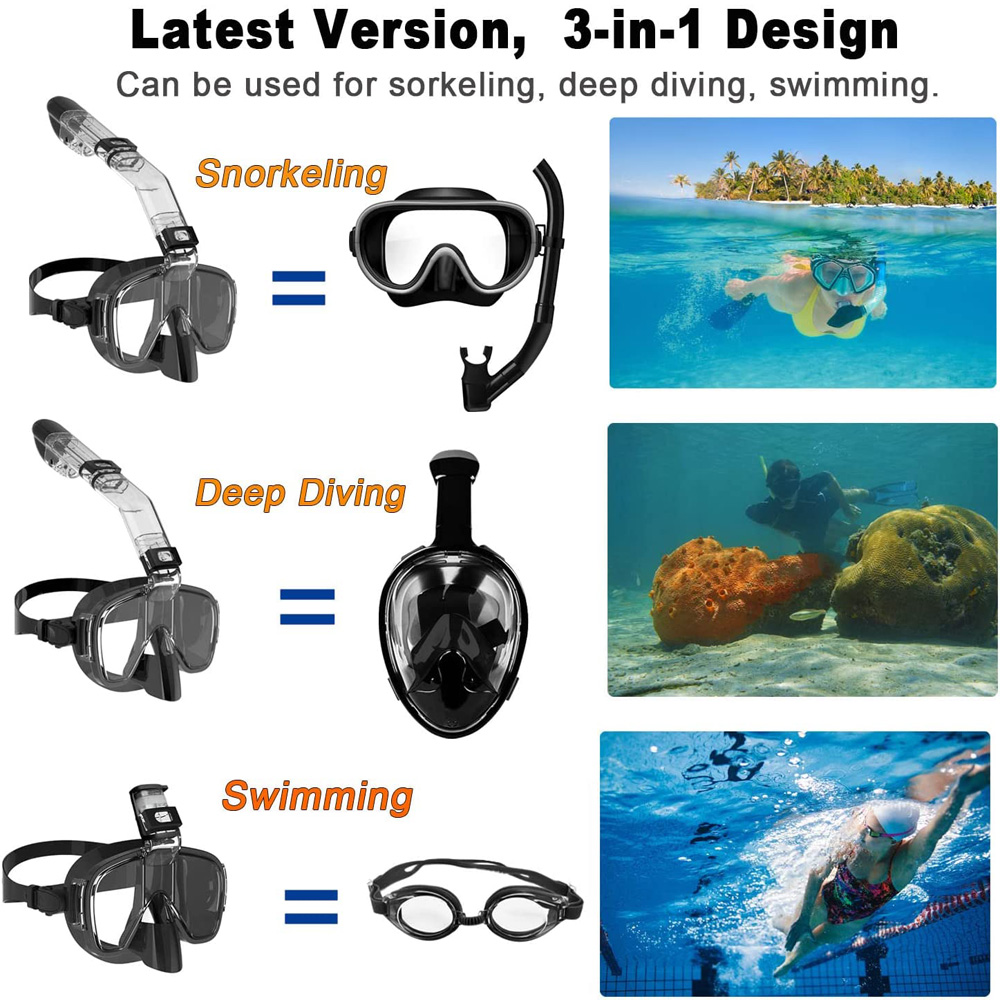 Diving Masks Foldable Anti-Fog - Freediving Mask Set のレビューと価格