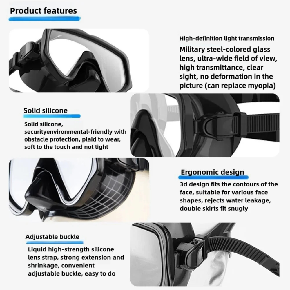 Scuba Diving Mask Snorkel Set  - Freediving Mask Set のレビューと価格