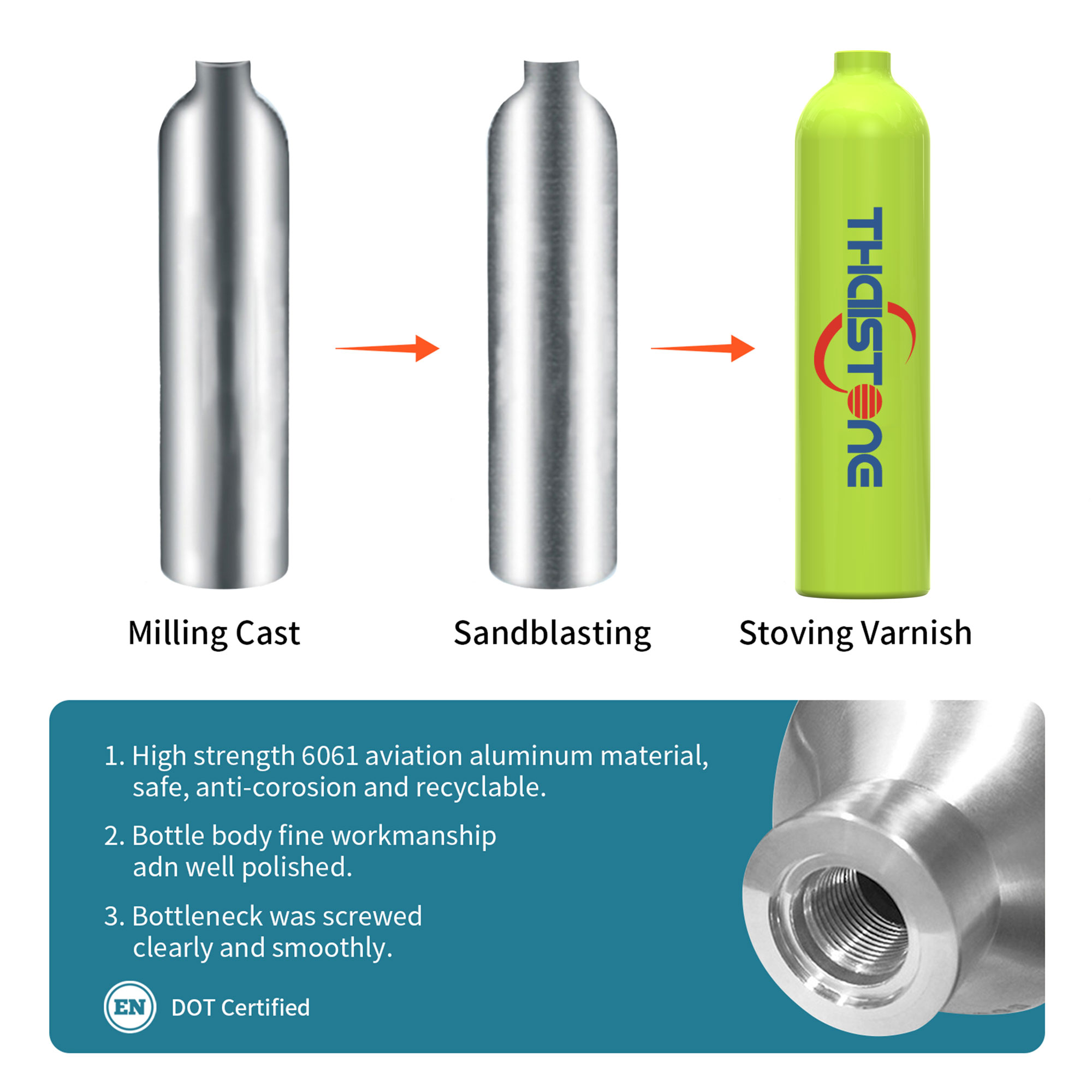 THAISTONE 1L Scuba Oxygen Tank - Aquatic Diving のレビューと価格
