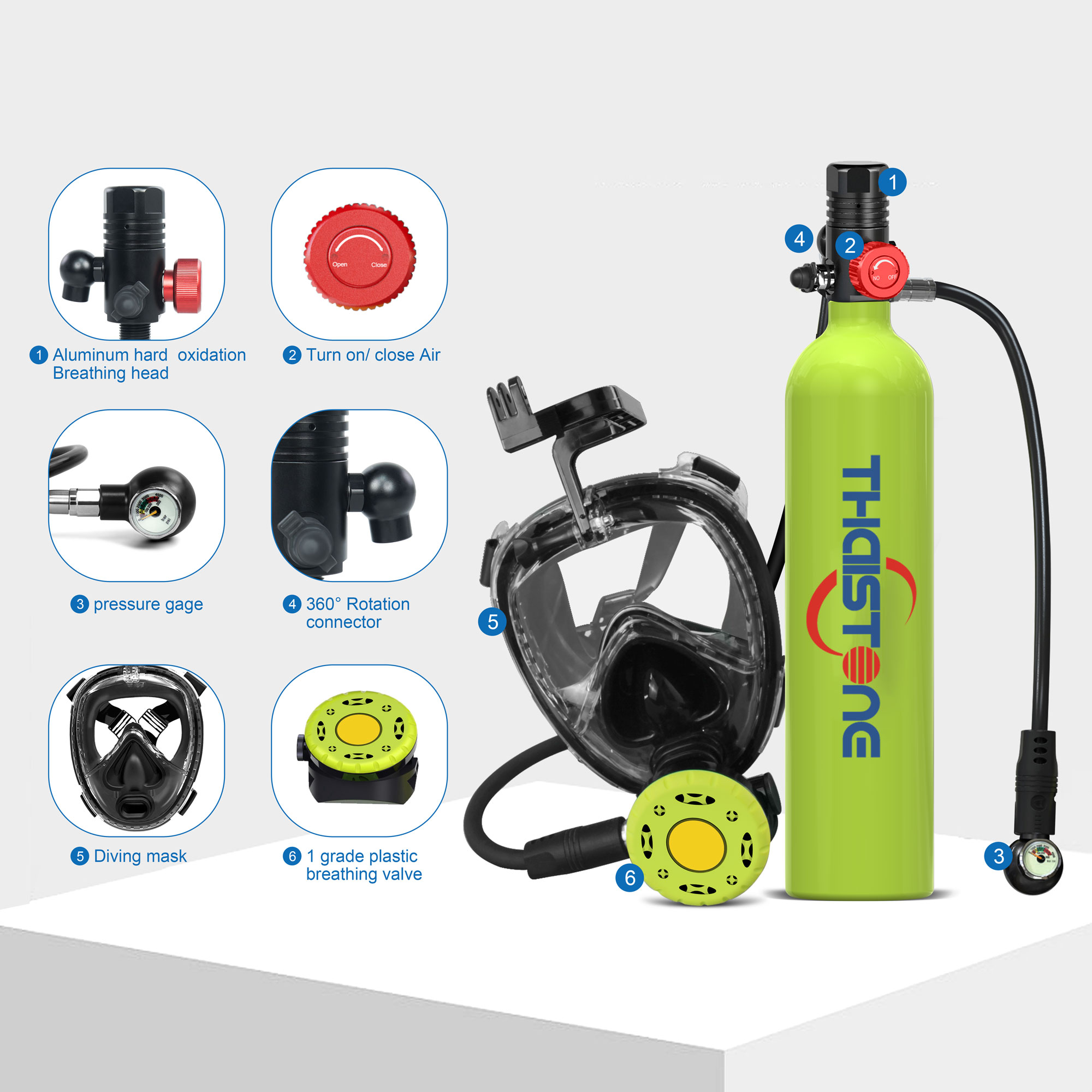THAISTONE 1L Scuba Oxygen Tank - Aquatic Diving のレビューと価格