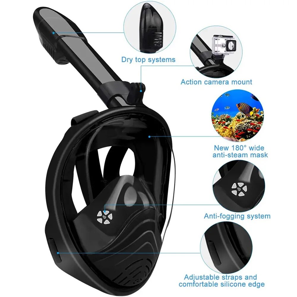 Underwater Snorkeling Full Fac - Freediving Mask Set のレビューと価格