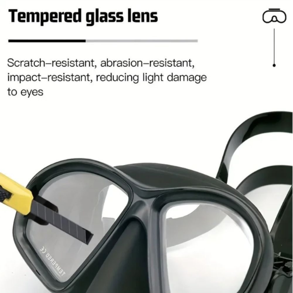 Tempered Glass Freediving Mask - Freediving Mask Set のレビューと価格