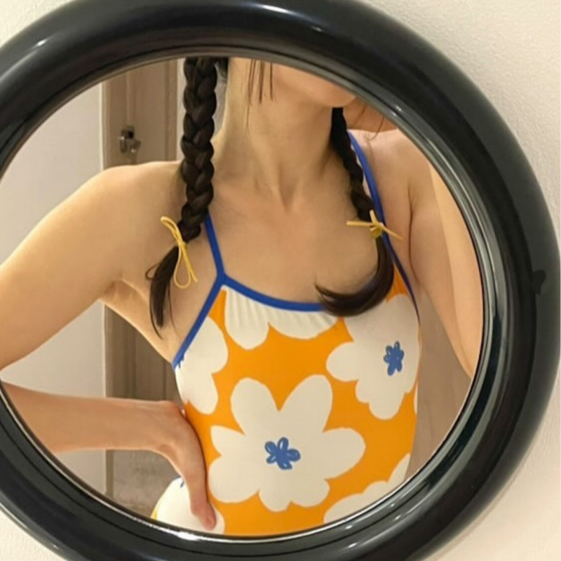Retro Print Women's One-Piece  - Aquatic Sports Swimming のレビューと価格