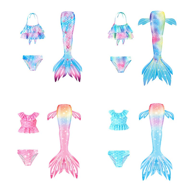 Girls Mermaid Tail Cosplay Cos - Aquatic Sports Wear のレビューと価格