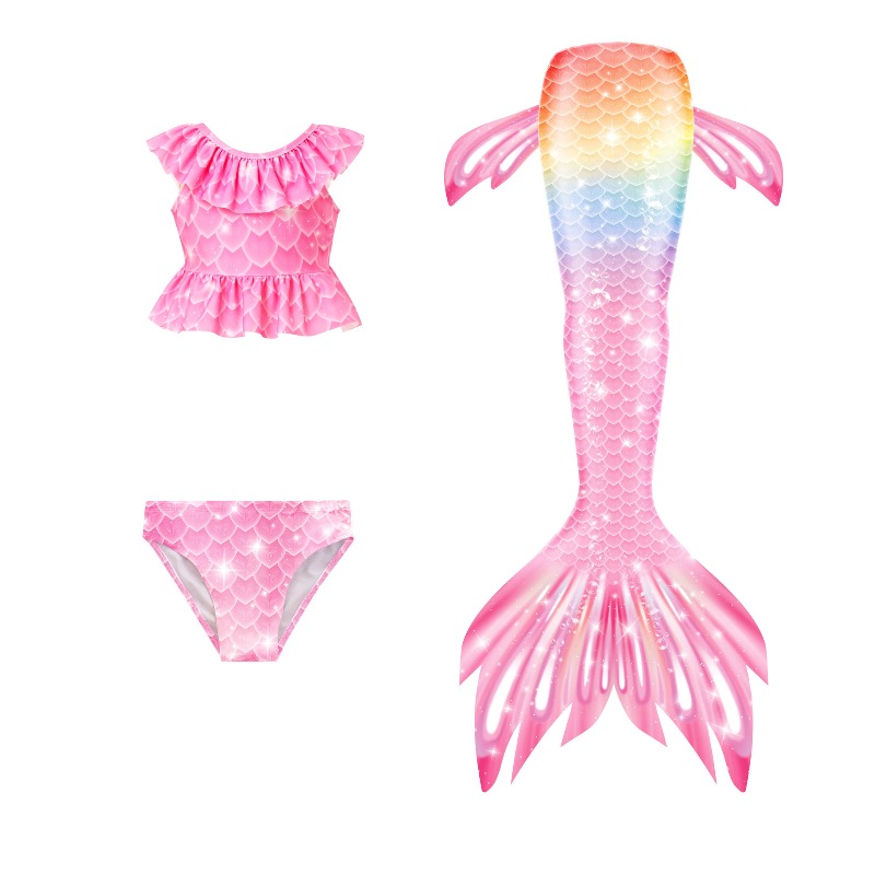 Girls Mermaid Tail Cosplay Cos - Aquatic Sports Wear のレビューと価格
