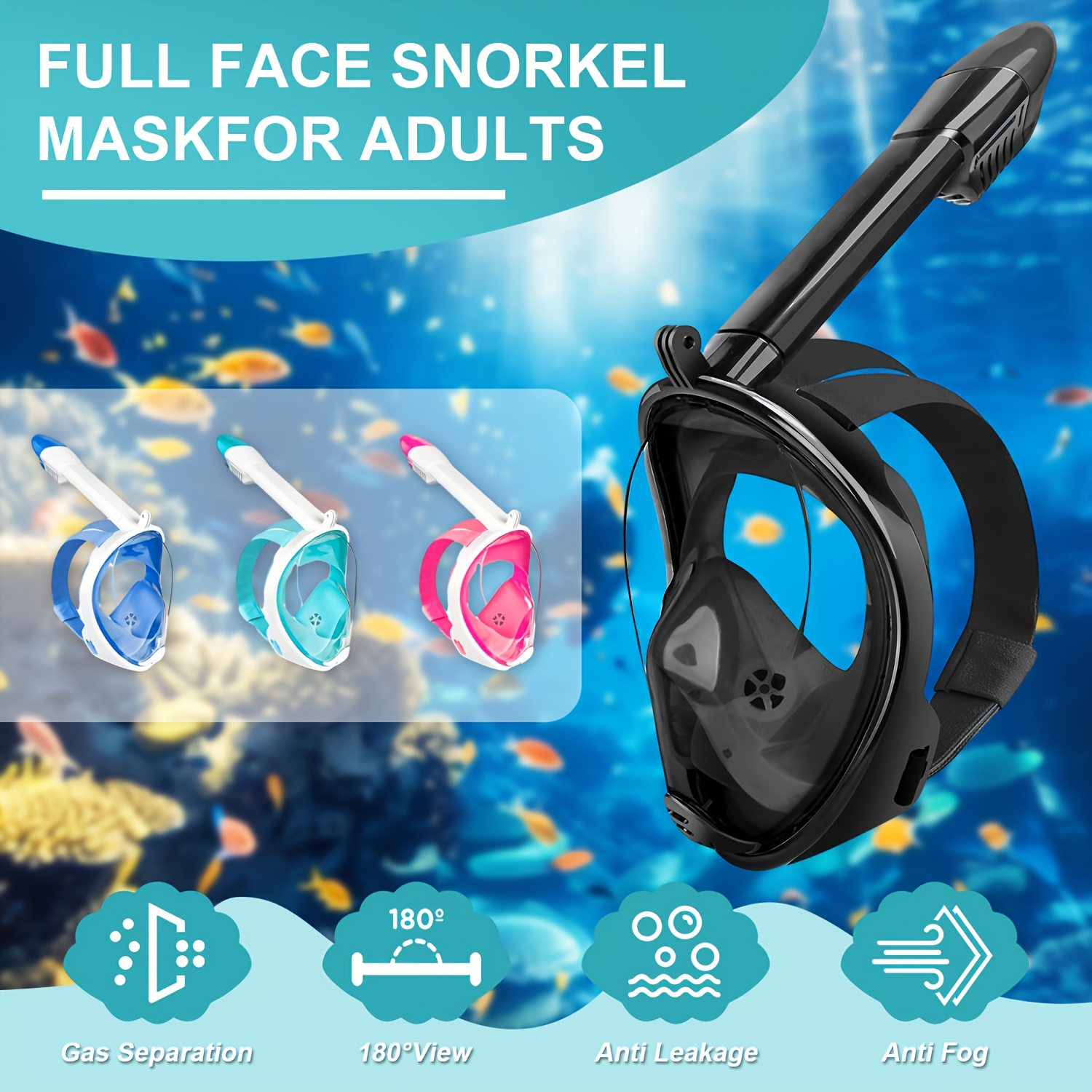 Underwater Snorkeling Full Fac - Freediving Mask Set のレビューと価格